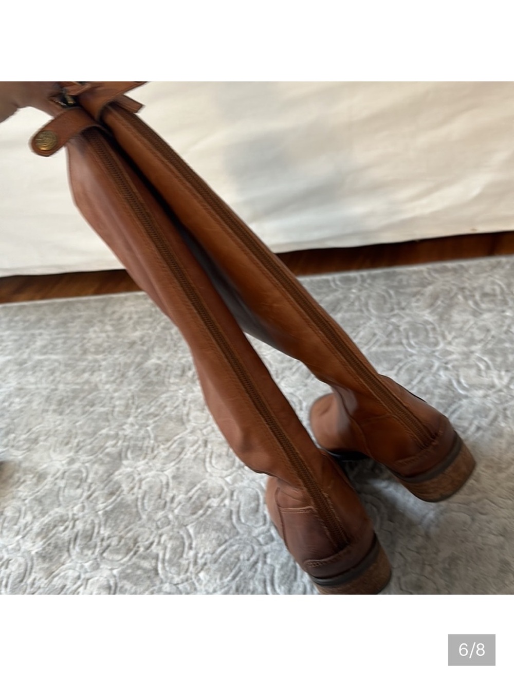 Sam Edelman brown leather riding boots 8 - Picture 5 of 7